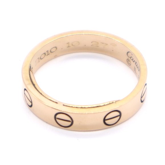 Cartier #43681 Rose Pink 18k Gold Love Wedding Band 3.5mm Wide Size 50 4.25 Ring - Picture 6 of 9